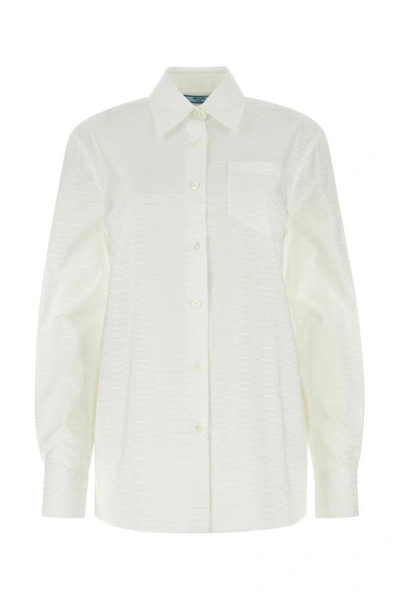 Prada Woman White Cotton Shirt