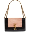 Saint Laurent Small Kate Colorblock Shoulder Bag In Black