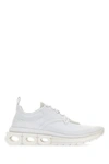 Ferragamo Nima Leather-trimmed Mesh Sneakers In White