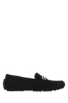 Ferragamo Odilia Calfskin Bit Driver Loafers In Black