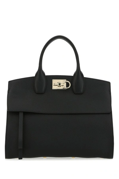 Ferragamo Salvatore  Woman Black Leather Studio Handbag