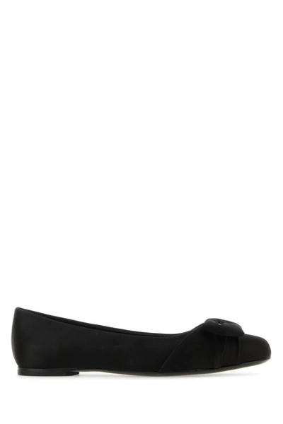 Ferragamo Ballerine In Black