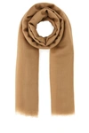 Ferragamo Cashmere Scarf Fringed Hems In Brown