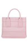 Ferragamo Fabric Structured Handbag Round Handles In Pink