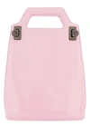 Ferragamo Wanda Top Handle Shoulder Bag Leather North South In Pink