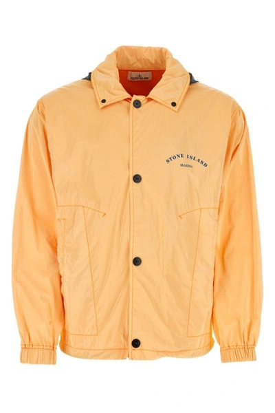 Stone Island Orange Prismatico Jacket In Yellow