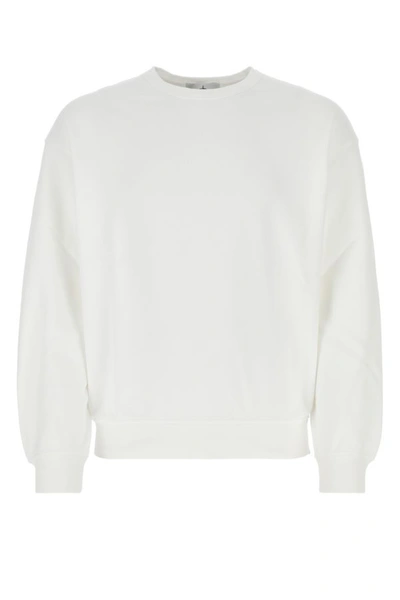 Stone Island Man White Cotton Sweatshirt