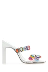 Attico Nanci Embellished Pvc Mules In Multicolor