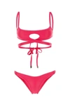 ATTICO THE ATTICO WOMAN FUCHSIA STRETCH NYLON BIKINI