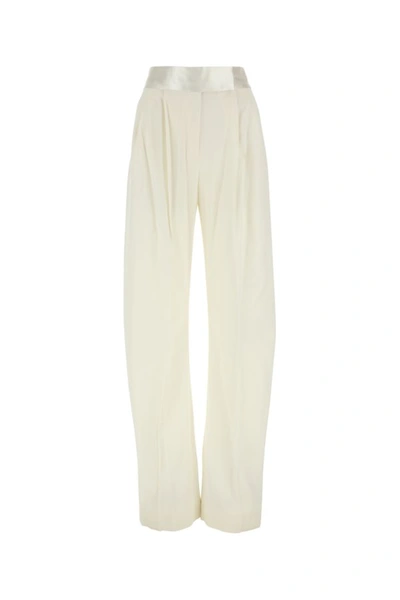 Attico Gary Stretch Gabardine Wide Trousers In Multicolor