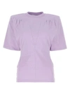 Attico Jewel Cut-out Cotton T-shirt In Purple