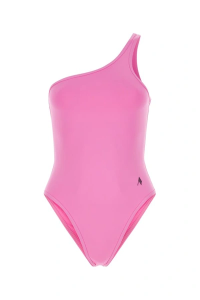 ATTICO THE ATTICO WOMAN PINK STRETCH NYLON SWIMSUIT