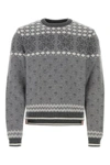 Thom Browne Pattern Knitted Sweater In Gray