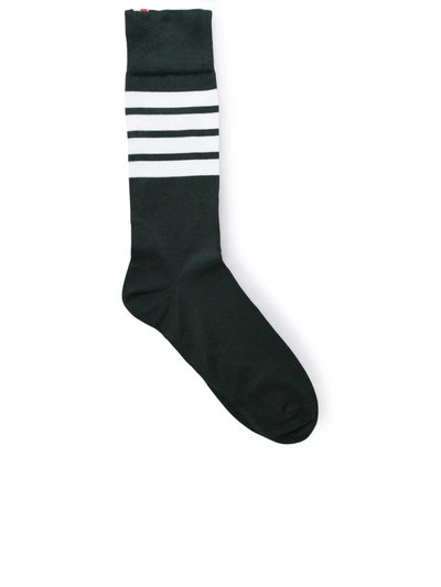 Thom Browne Green Cotton Blend Sock