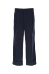 Thom Browne Signature Stripe Wide-leg Pants In Blue