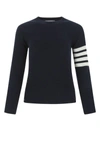 THOM BROWNE THOM BROWNE WOMAN NAVY BLUE WOOL jumper