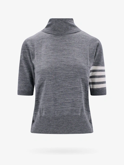 Thom Browne Woman Sweater Woman Grey Knitwear In Gray
