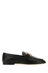 TOD'S TOD'S WOMAN BLACK LEATHER LOAFERS