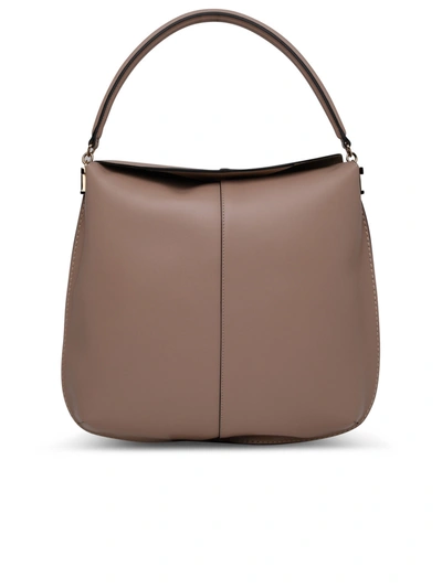 Tod's Woman  Hobo Bare Leather Bag In Cream