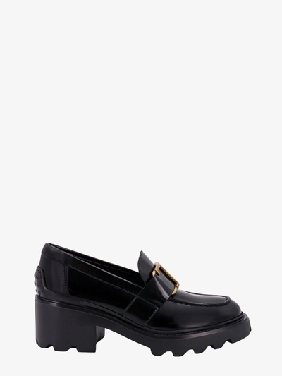 Tod's Black Leather Loafers