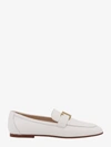 Tod's T-logo Leather Loafers In White