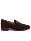 TOD'S TOD'S WOMAN TOD'S BROWN SUEDE LOAFERS