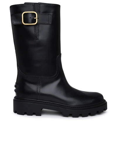TOD'S TOD'S WOMAN TOD'S BLACK LEATHER BOOTS
