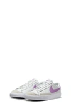 Nike Kids' Blazer Low '77 Low Top Sneaker In White/ White/ Rush Fuchsia