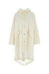 Jil Sander Adjustable Hemline Cotton Parka In White