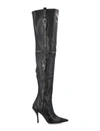 Stuart Weitzman Black Over-the-knee Boots With Buckle Detail In Smooth Leather Woman In Black