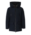 Woolrich Soft Shell Blue Parka In Blue