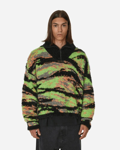 Erl Tiger Jacquard Sweater In Black