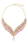 EYE CANDY LOS ANGELES PINK MERMAID CRYSTAL STATEMENT NECKLACE