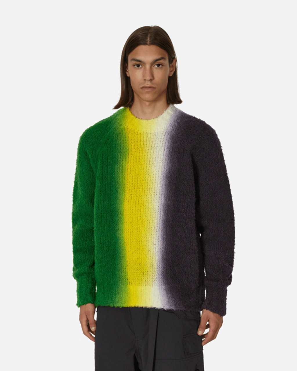 Sacai Tie Dye Knit Sweater Multicolor In Green Navy | ModeSens
