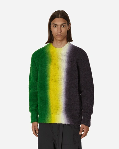 Sacai Tie Dye Knit Jumper Multicolor In Green