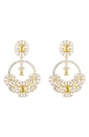 EYE CANDY LOS ANGELES ALESSIA CUBIC ZIRCONIA STATEMENT EARRINGS