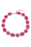 Eye Candy Los Angeles Raven Crystal Collar Necklace In Pink