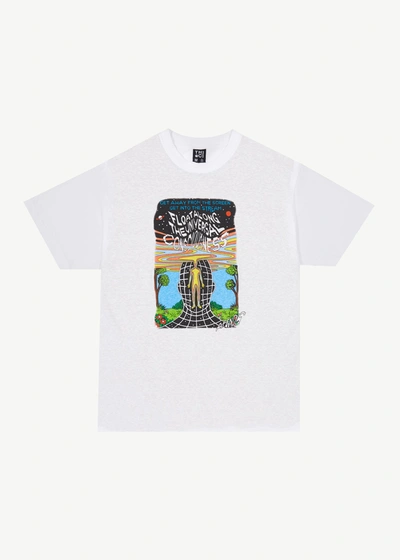 Afends Boxy Graphic  T-shirt In White