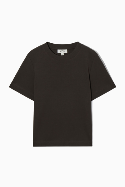Cos The Clean Cut T-shirt In Brown