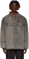Notsonormal Grind Cotton Canvas Jacket In After Dark