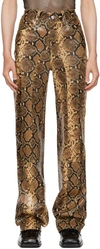 THEOPHILIO SSENSE EXCLUSIVE BROWN LEATHER PANTS