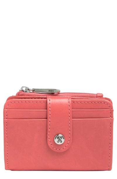Hobo Val Indexer Leather Card Case In Tea Rose