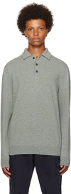 Paul Smith Wool Knitted Polo Top In Green