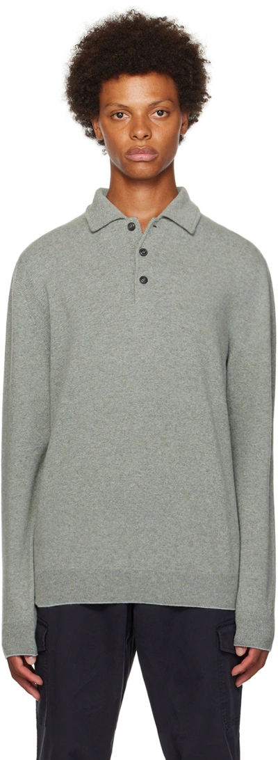 Paul Smith Wool Knitted Polo Top In Green