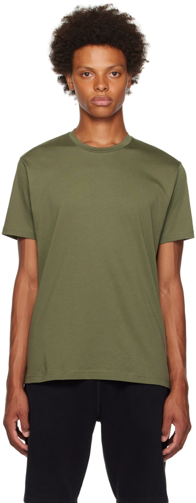 Sunspel Khaki Riviera T-shirt In Gngc Hunter Green