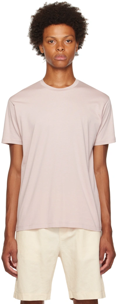 Sunspel Pink Riviera T-shirt In Pkba Shell Pink