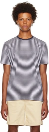 Sunspel Striped Cotton-jersey T-shirt In White Navy