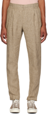 SUNSPEL BROWN PLEATED TROUSERS