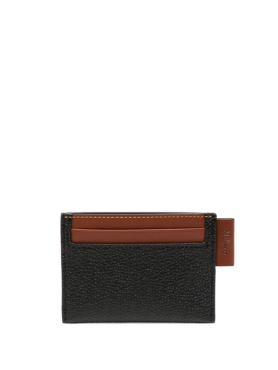 Mulberry Two-tone Slip Card Holder In Black