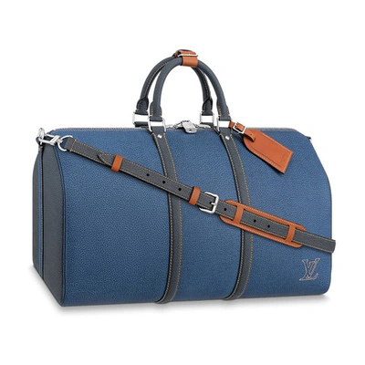 Louis Vuitton Keepall Bandoulière 50 In Bleu